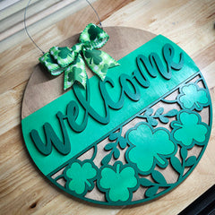 St Patrick's Day Welcome Door Hanger