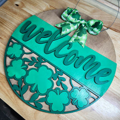 St Patrick's Day Welcome Door Hanger