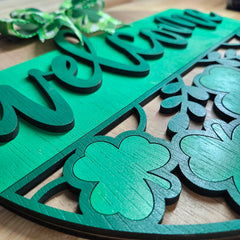 St Patrick's Day Welcome Door Hanger