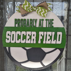 Soccer Field Door Hanger image 1