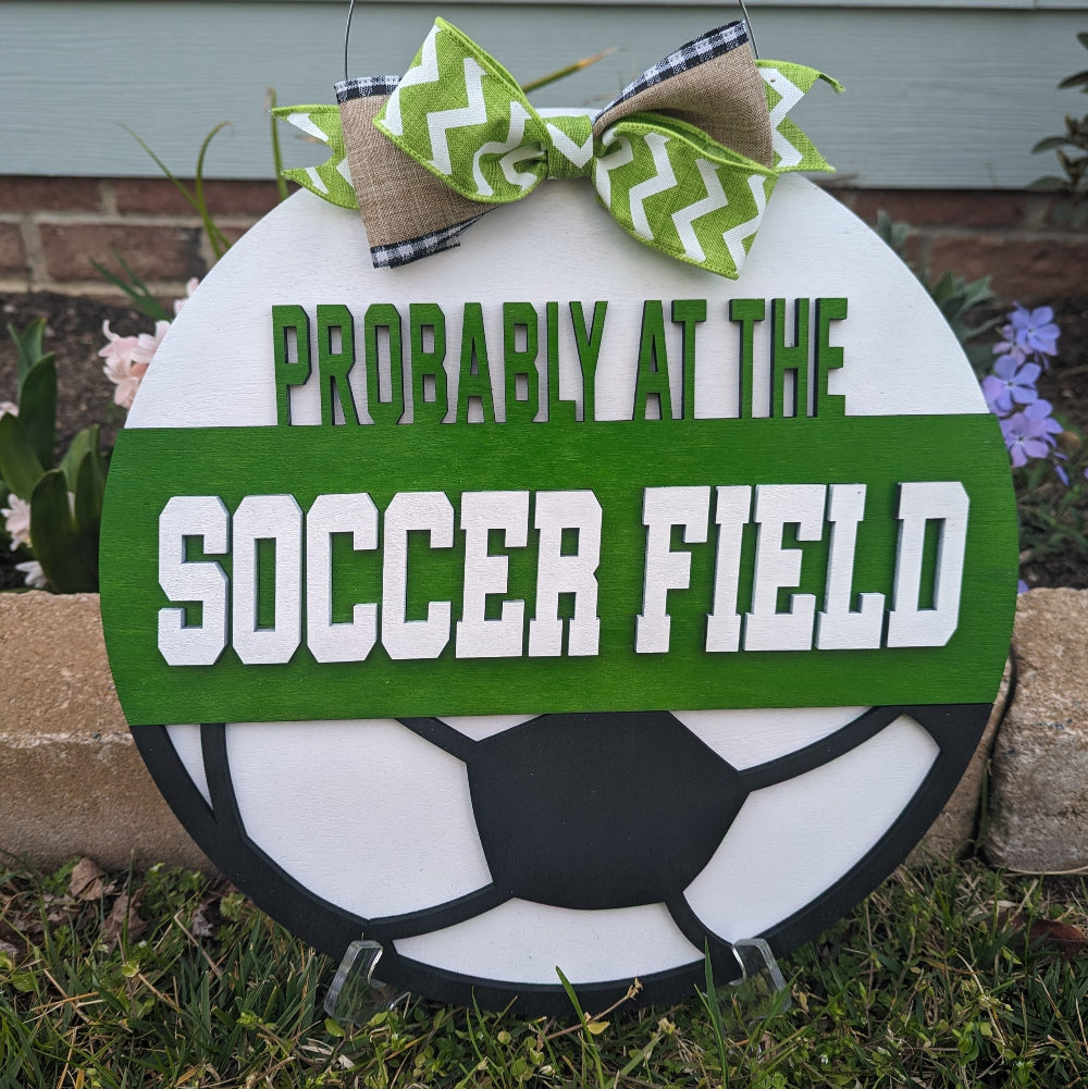 Soccer Field Door Hanger image 0