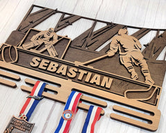 Personalized Hockey Sports Medal Holder
