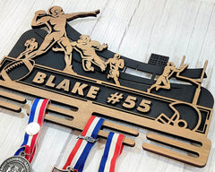 Personalized Football Sports Medal Holder