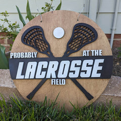 Probably At Lacrosse The Field Door Hanger | Spring Porch Decorations 