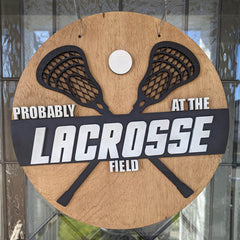Probably At Lacrosse The Field Door Hanger | Spring Porch Decorations 