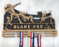 Personalized Football Sports Medal Holder