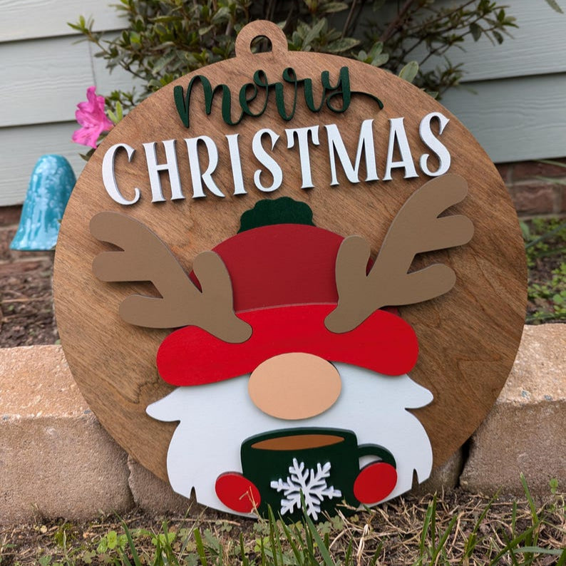 Holiday Gnome Door Hanger
