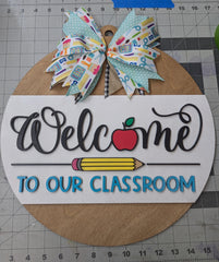 Welcome to Our Classroom Door Hanger | Teacher Gift