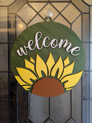 Sunflower Welcome Door Hanger | Sunflower Decor