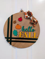 Fall Fun with Lines Door Hanger