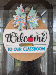 Welcome to Our Classroom Door Hanger | Teacher Gift