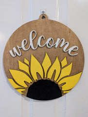 Sunflower Welcome Door Hanger | Sunflower Decor