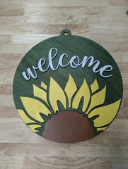 Sunflower Welcome Door Hanger | Sunflower Decor