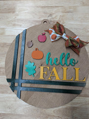 Fall Fun with Lines Door Hanger