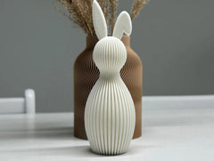 Modern 3D-Printed Easter Bunny w/ Folded Ear Decoration | Easter Gifts | Easter Decor