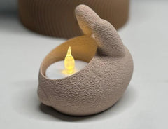 Modern 3D-Printed Easter Bunny Tea Light Holder 3 Pack