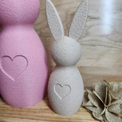 Modern Fuzzy 3D-Printed Easter Bunny Decoration | Easter Gifts | Easter Decor
