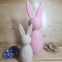 Modern Fuzzy 3D-Printed Easter Bunny Decoration | Easter Gifts | Easter Decor