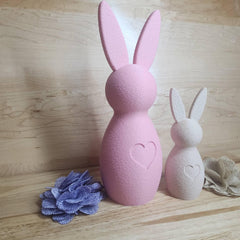 Modern Fuzzy 3D-Printed Easter Bunny Decoration | Easter Gifts | Easter Decor