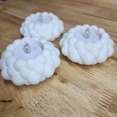Modern 3D-Printed Bubbly Tea Light Holder 3 Pack