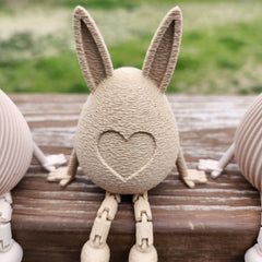 Pack of 2 Modern 3D-Printed Articulating  Bunny Decoration | Easter Gifts | Easter Decor