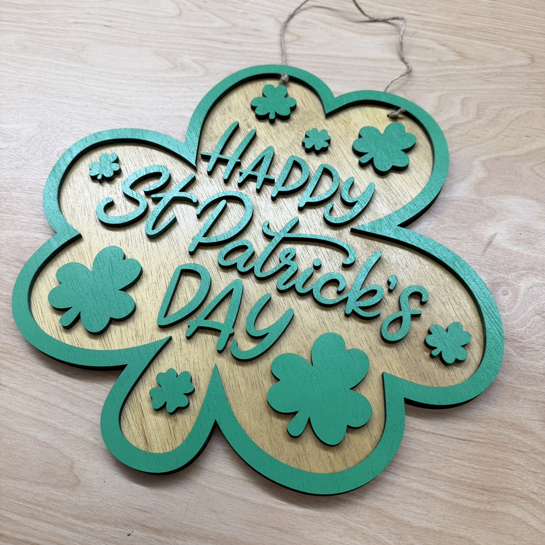 Clover Door Hanger - Happy St. Patrick's Day - Image 4
