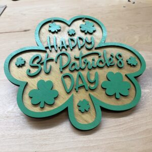 Alternative view of Clover Door Hanger - Happy St. Patrick's Day