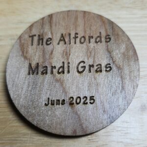 Alternative view of Personalized Cruise Crew Thank You Wooden Tokens: Engraved Cruise Gifts