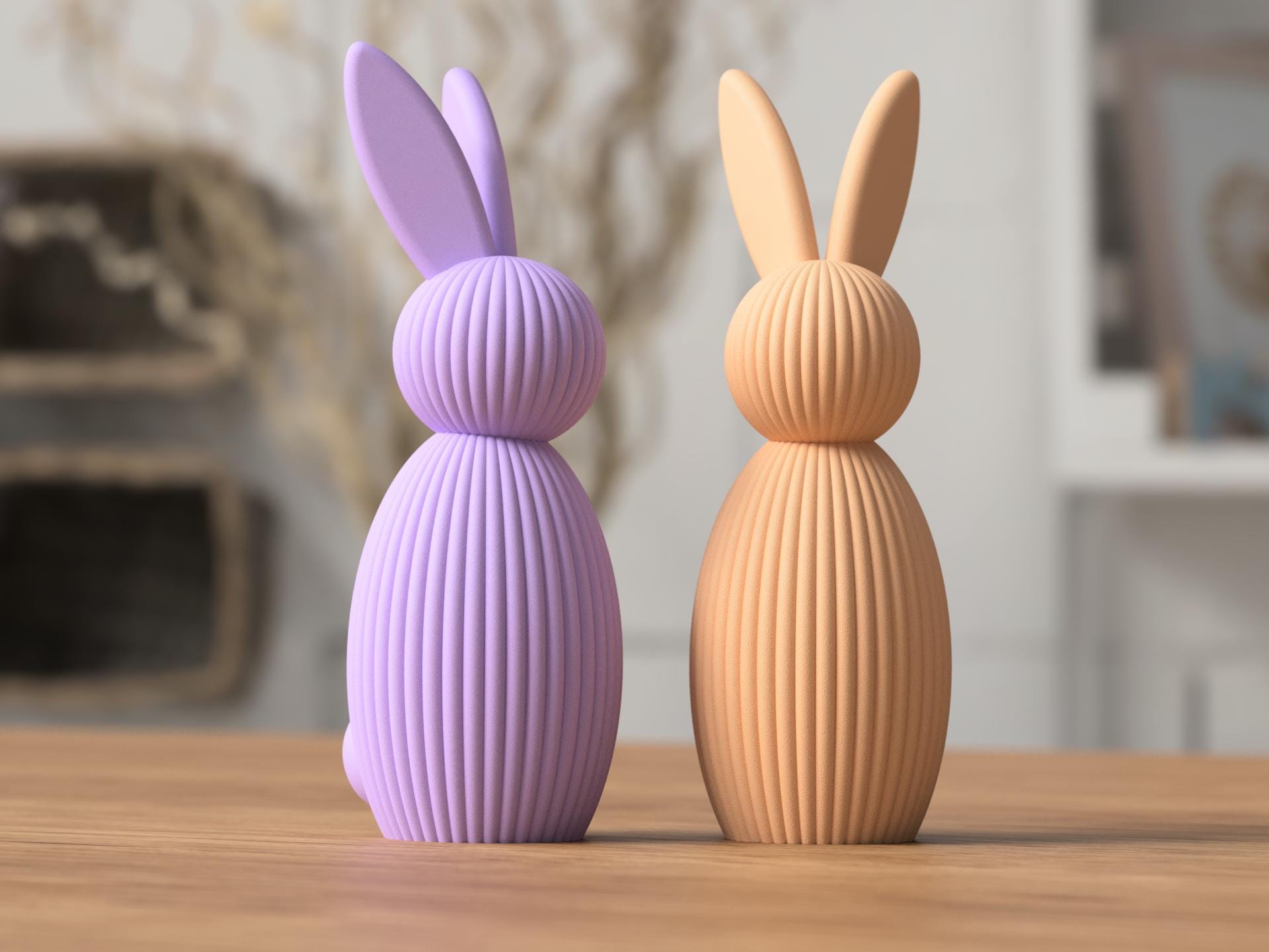 3D Printed Easter Bunny w/ Bushy Tail - Image 4