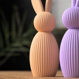 Alternative view of 3D Printed Easter Bunny w/ Bushy Tail