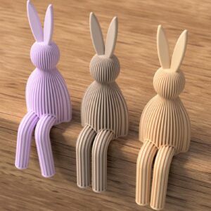 3D Printed Bunny Shelf Sitter, Modern Farmhouse Easter Decor
