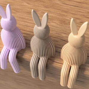 Alternative view of 3D Printed Bunny Shelf Sitter, Modern Farmhouse Easter Decor