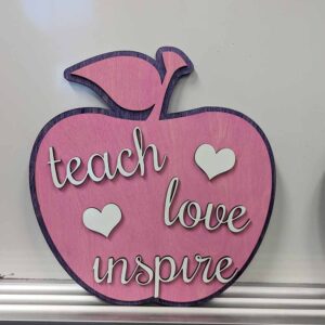 Alternative view of Teach Love Inspire Apple Gift  | Teacher Presents | Custom Educator Gifts