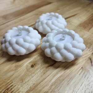 Alternative view of Modern Tea Light Holders Set – 3D Printed Candle Holders – Home Decor Accent